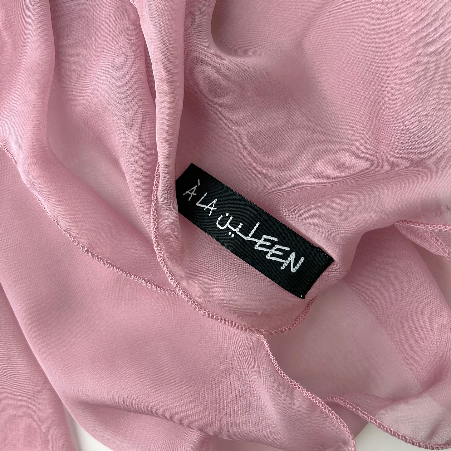 The Single-Layered Silk Chiffon Scarf – Dusty Mauve Rose