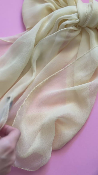 The à la Leen Single-Layered Silk Scarf- Warm Butter Yellow